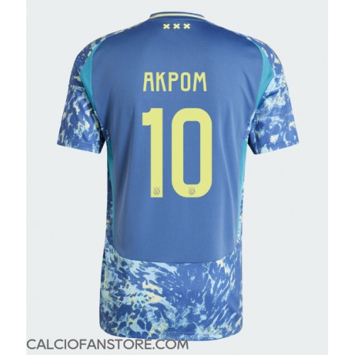 Maglia Calcio Ajax Chuba Akpom #10 Seconda Divisa 2024-25 Manica Corta